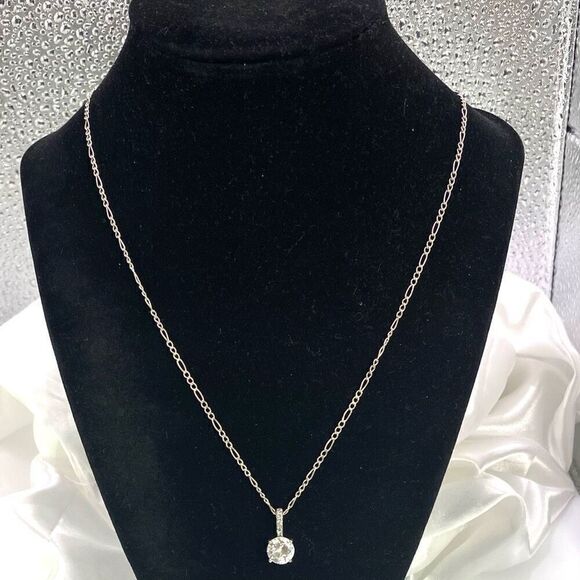 AFX# Sterling 925 Silver & Sim Diamond pendant - Picture 2 of 12